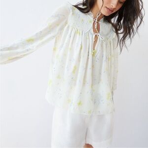 Wilfred Castello Blouse Chiffon Ruffle Blouse - S